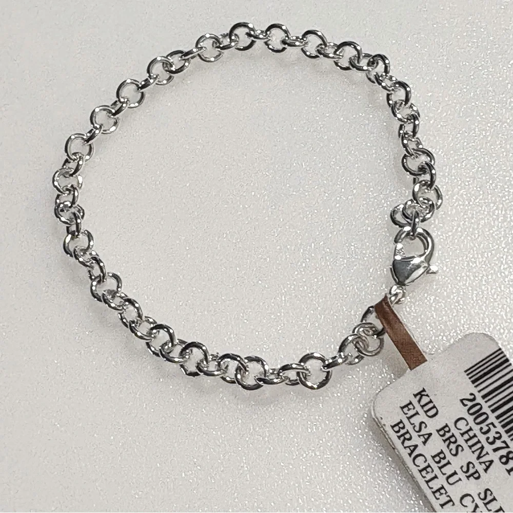 Child Size Silver Plated Chain Bracelet New With Tags